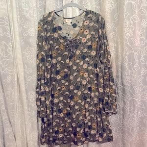 Short Green Floral Dress